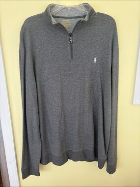 Polo Ralph Lauren Gray 1/4 Zip Pullover with Pony Logo